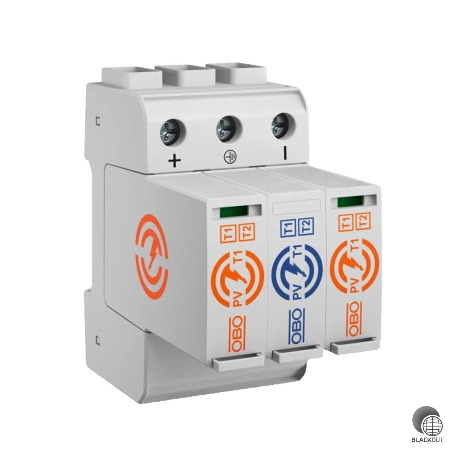 Kombinierter Blitz- und Überspannungsableiter Typ 1+2 für DC-Seite von PV-Anlagen bis 1500 V — schützt die gesamte Anlage in einem kompakten Gerät. Normgerecht nach IEC 60364-7-712 und EN 61643-31 für Hutschienenmontage ausgelegt.