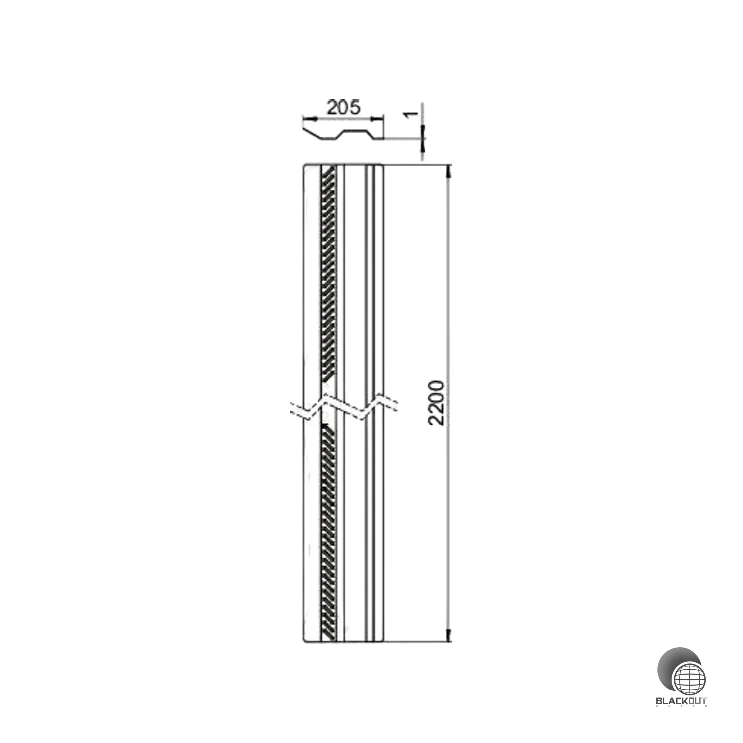 OBO Bettermann Windschutzblech Flachdach 2200×205,5 mm verzinkt