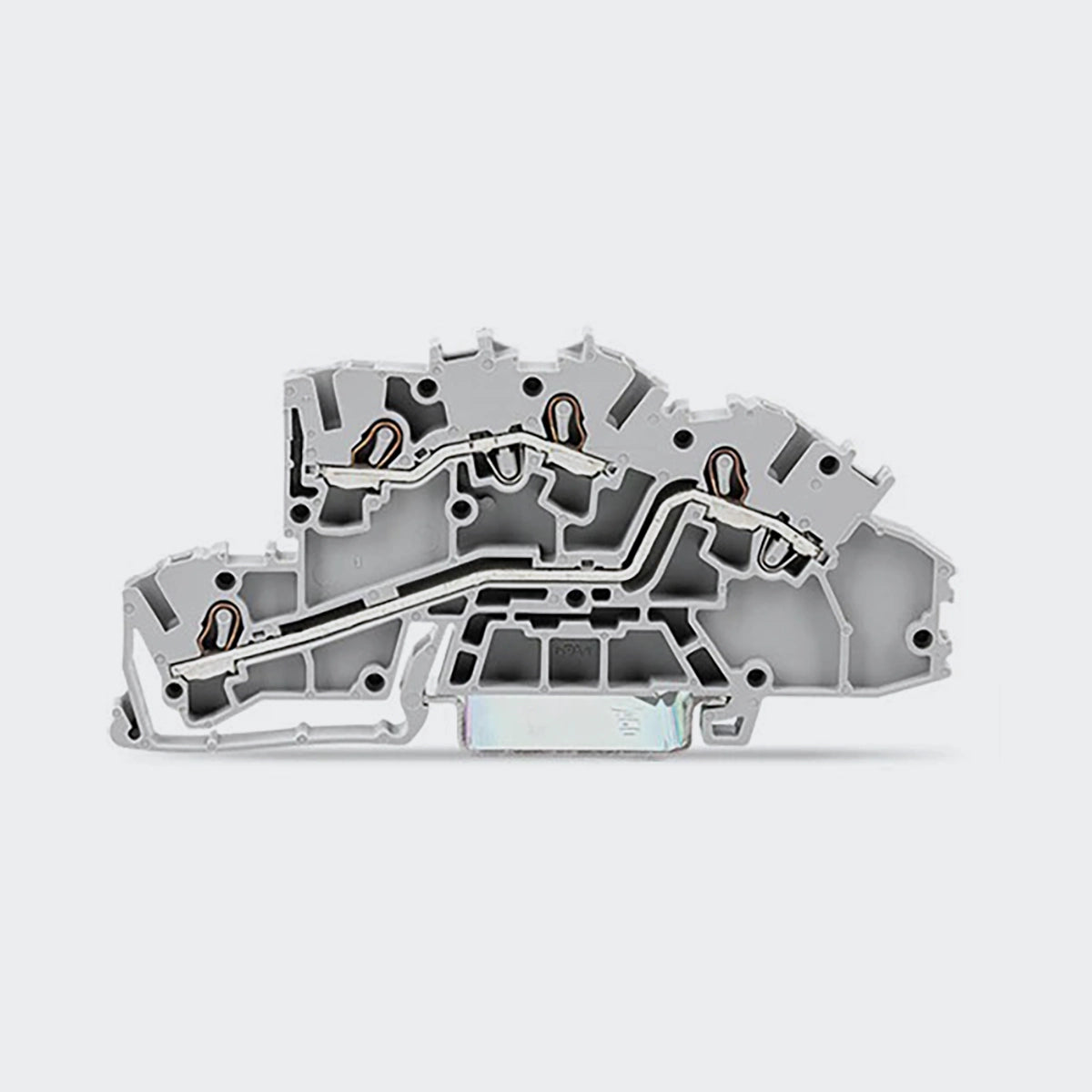 WAGO Installationsetagenklemme, mit Betätigungsöffnung, 2,5mm², grau